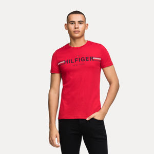 Tommy Hilfiger pánské červené tričko Flag - M (611)